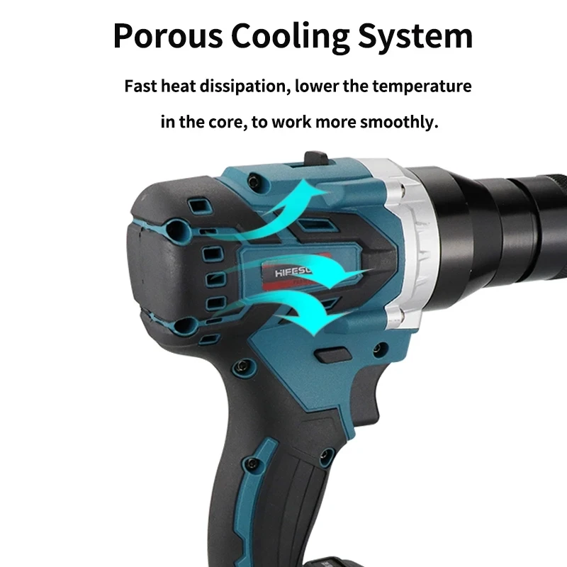 Electric cordless Rivet Gun Powerful Brushless Electric Submachine Gun Automatic Riveting Nut Gun Riveting Tool M3M4M5M6M8M10