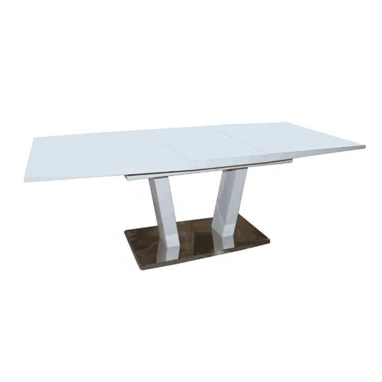 Dining Room Table Top MDF With Paper Extendable 10 Seater Wood Dining Table