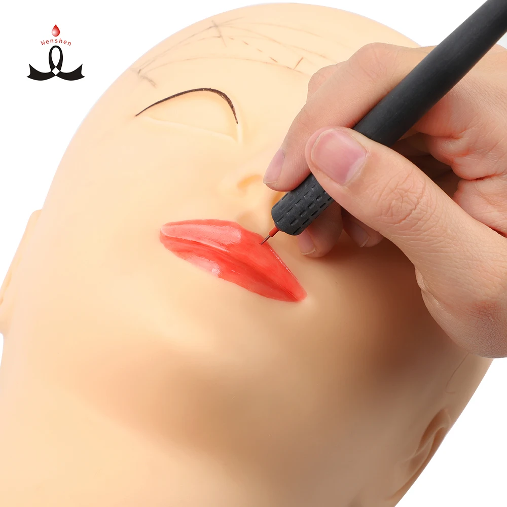 New Arrival Permanent Makeup Practice Model Head Eyebrow Eyeline Lip Scalp Tattoo Model Head