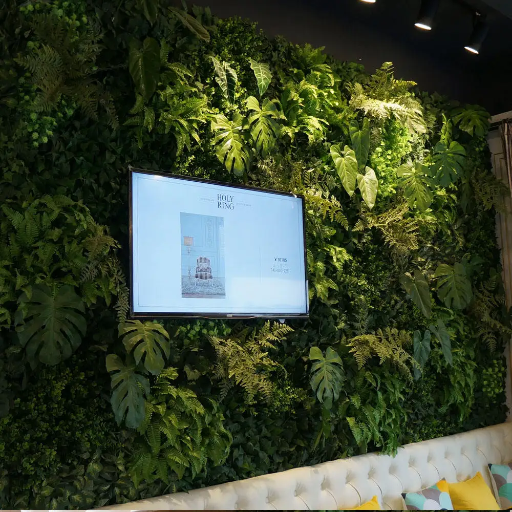 Anti-UV Plastic Artificial Boxwood wall grass panel plant green wall for indoor outdoor decoration