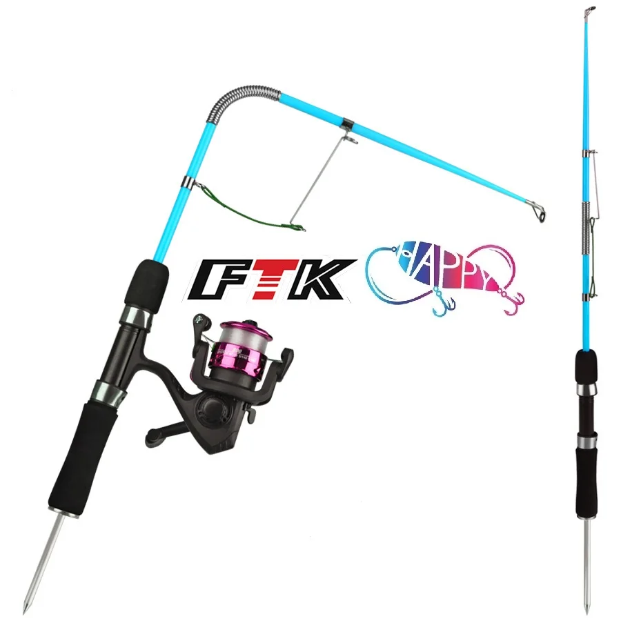 FTK 60 см Автоматическая пружинная Удочка карман Портативный пружинный самоэластичный с заземленной вставкой качающийся метальный стержень из стекловолокна