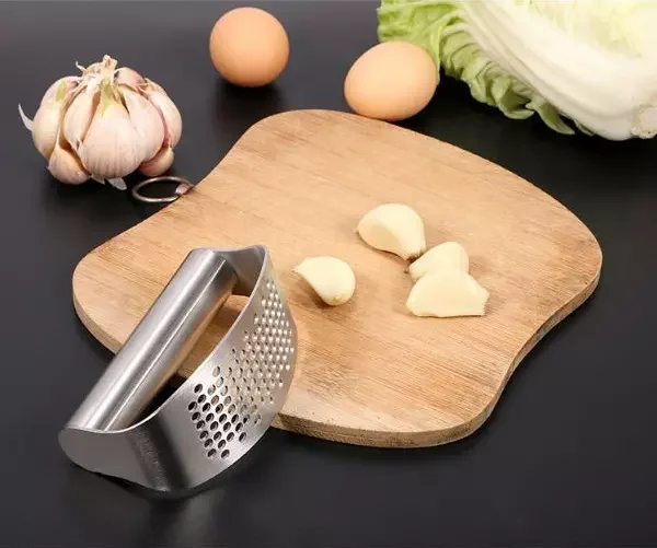 household mud manual stainless steel garlic press mince device smashed paste squeezing garlic