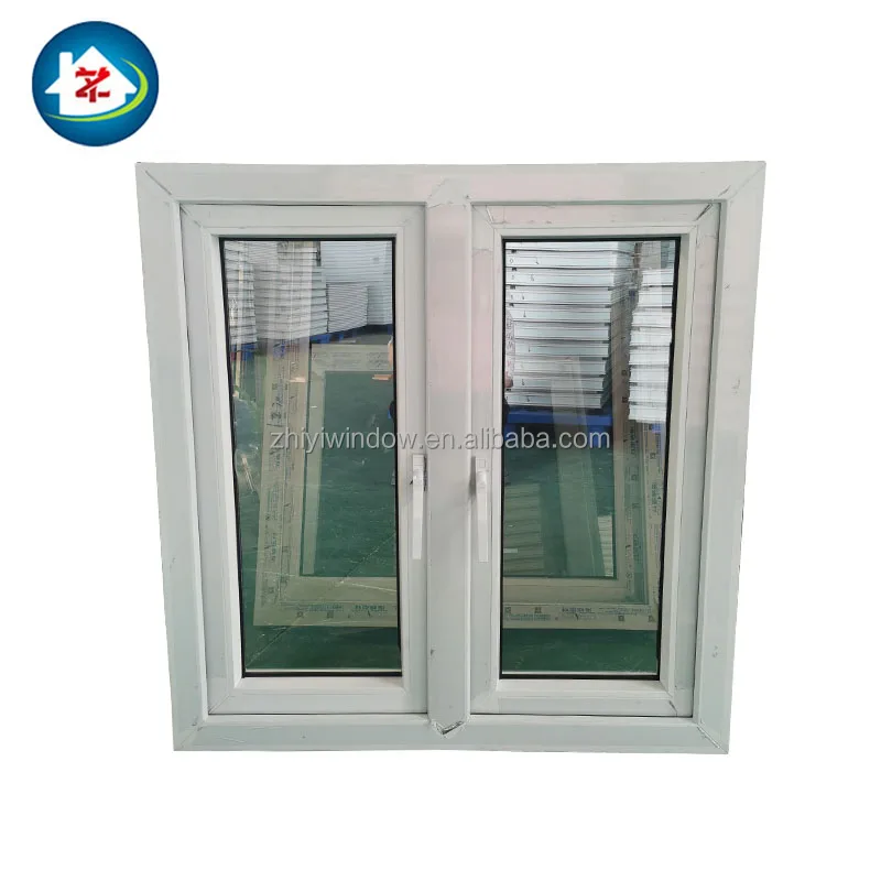 Ударное окно урагана ПВХ подвальные окна Upvc 36*36 створчатое с экраном