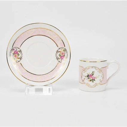 
Нежный розовый цветочный стикер керамическая кофейная чашка послеобеденная Повседневная чашка и блюдце набор 