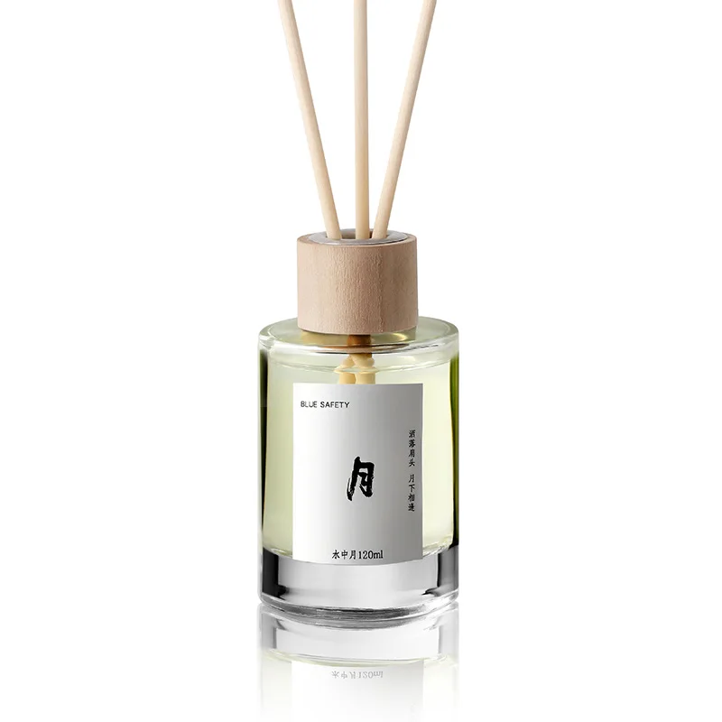 Wholesale 150ml 200ml Empty Luxury Round Clear White Perfume Reed Glass Diffuser Bottle with Screw Lids