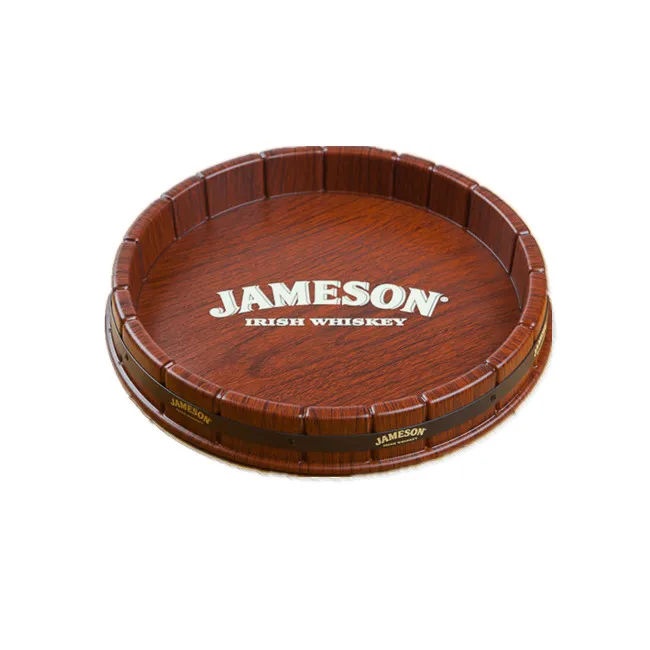 Pre-printed wood grain vac formed tray plastic display tray