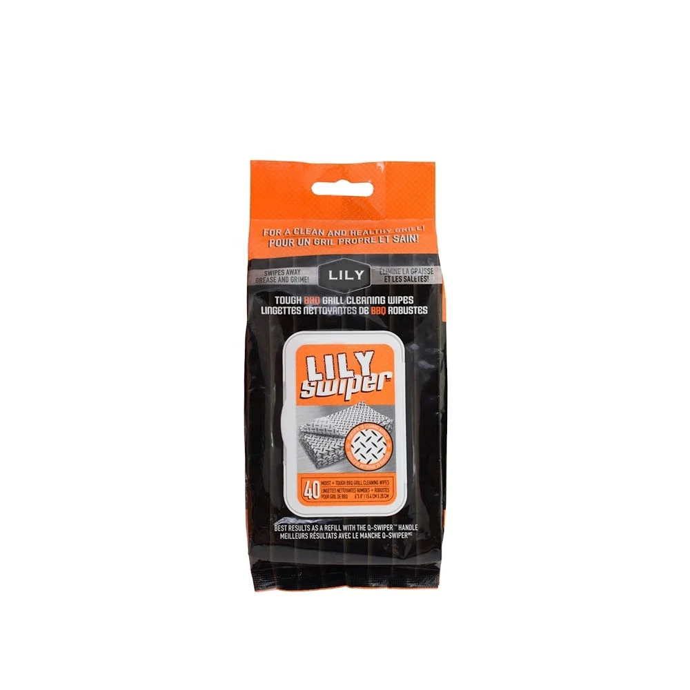 Одноразовые влажные салфетки OEM жесткие для чистки Гриля и барбекю мощные 3D чистящие удаляющие жесткую смазку грим