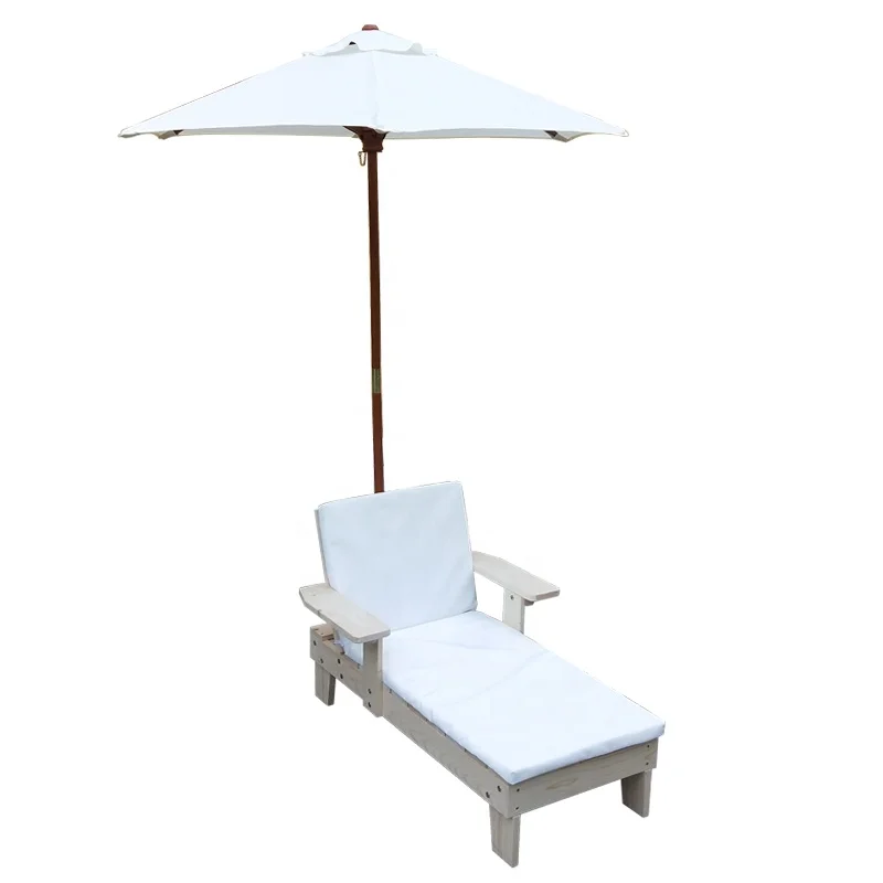 Children Outdoor beach lounge deck chair Furniture Set with Parasol
