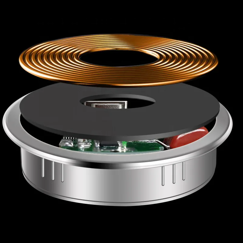 
Amazon best seller Mobile Phone Quick Charge QI Fast Charging or furniture wireless charger on the desk 