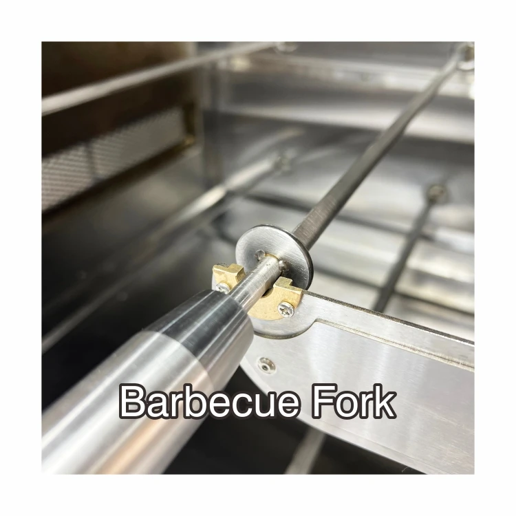 Commercial Gas Brazilian Flame Rotisserie Grill Roaster 6 Auto Rotating Skewers Smoke-Free Churrasco Grill for Restaurant Use