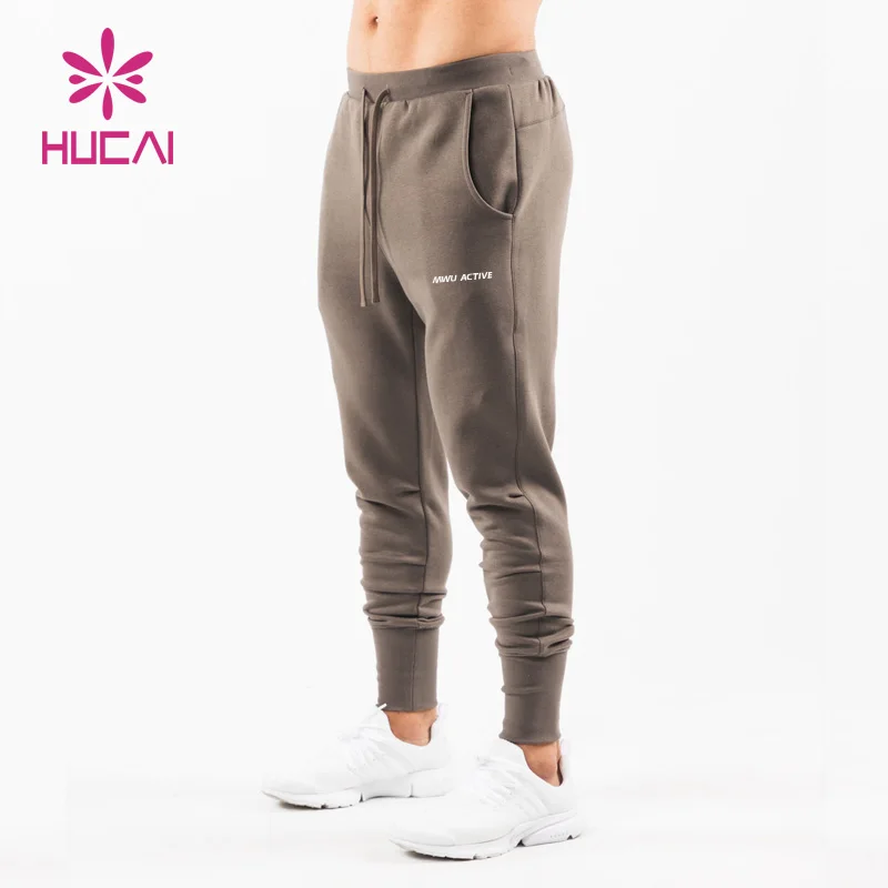 HUCIA Custom Logo activewear Club 100% cotton heavyweight running sweatpants  sports gym workout joggers men
