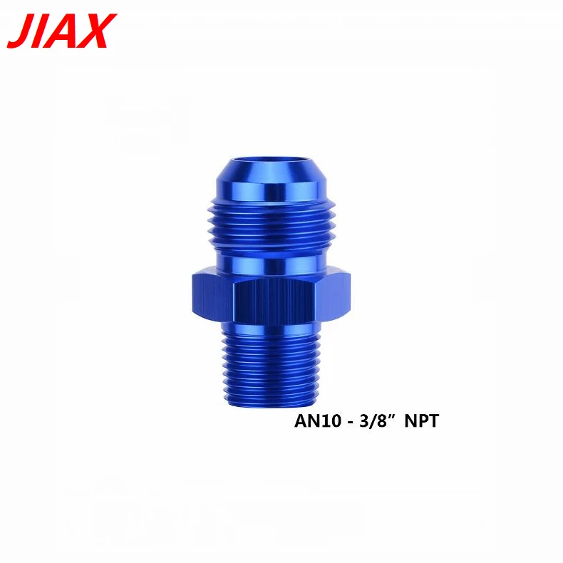 10 AN to 3/8 NPT Fitting wholesale return port fitting Blue Straight Adapter Factory JIAX
