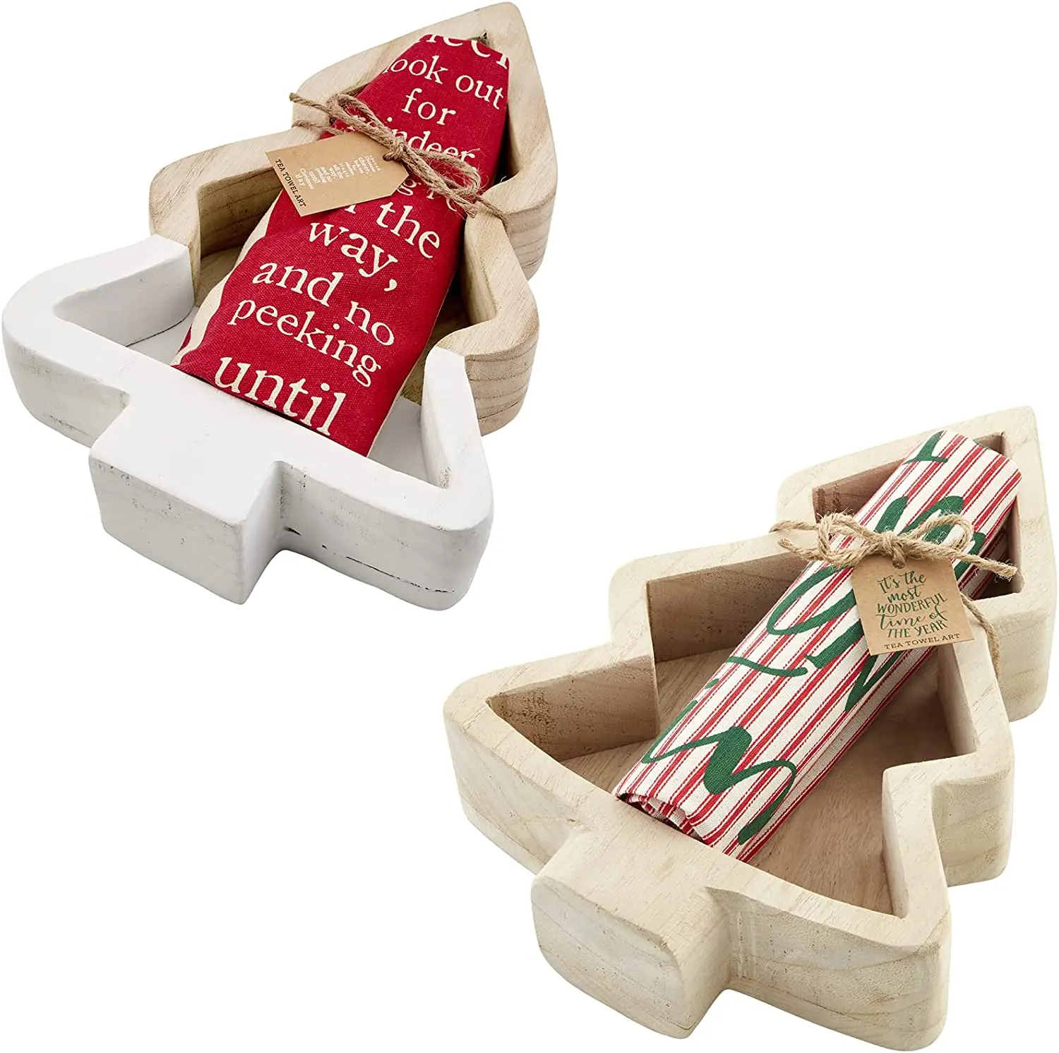 Rustic  Paulownia Tree Shaped Bowl  White