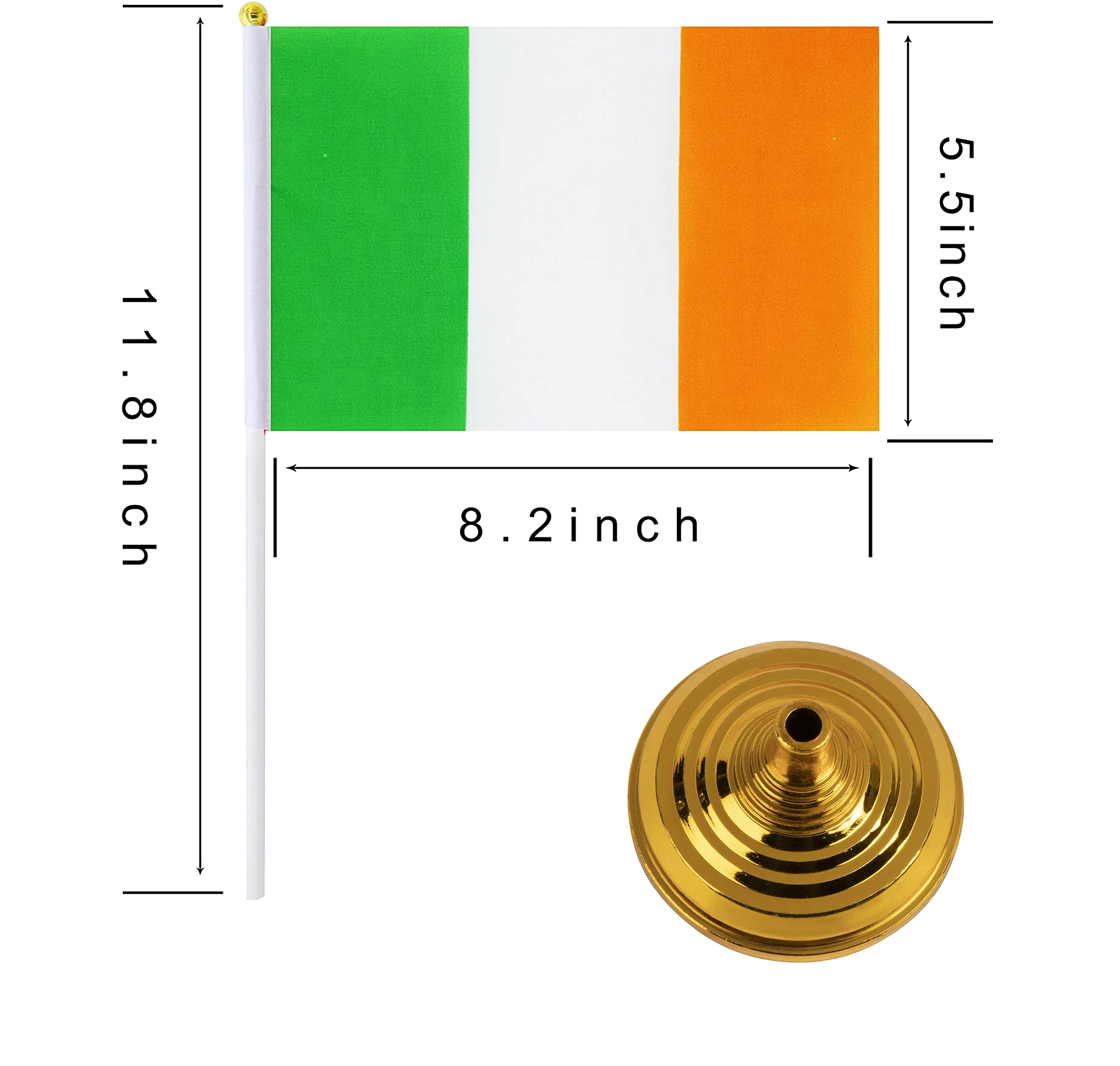 Ireland Table Flag Irish Office Flag with Stand Base International Festival Palestinians Theme Party Decoration,Home Desk Deco