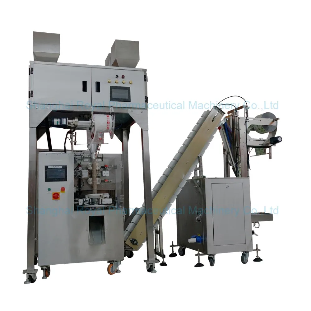 Combination Type Four digital  scale small sachet pyramids  bag pouch packing machine for health herbal tea