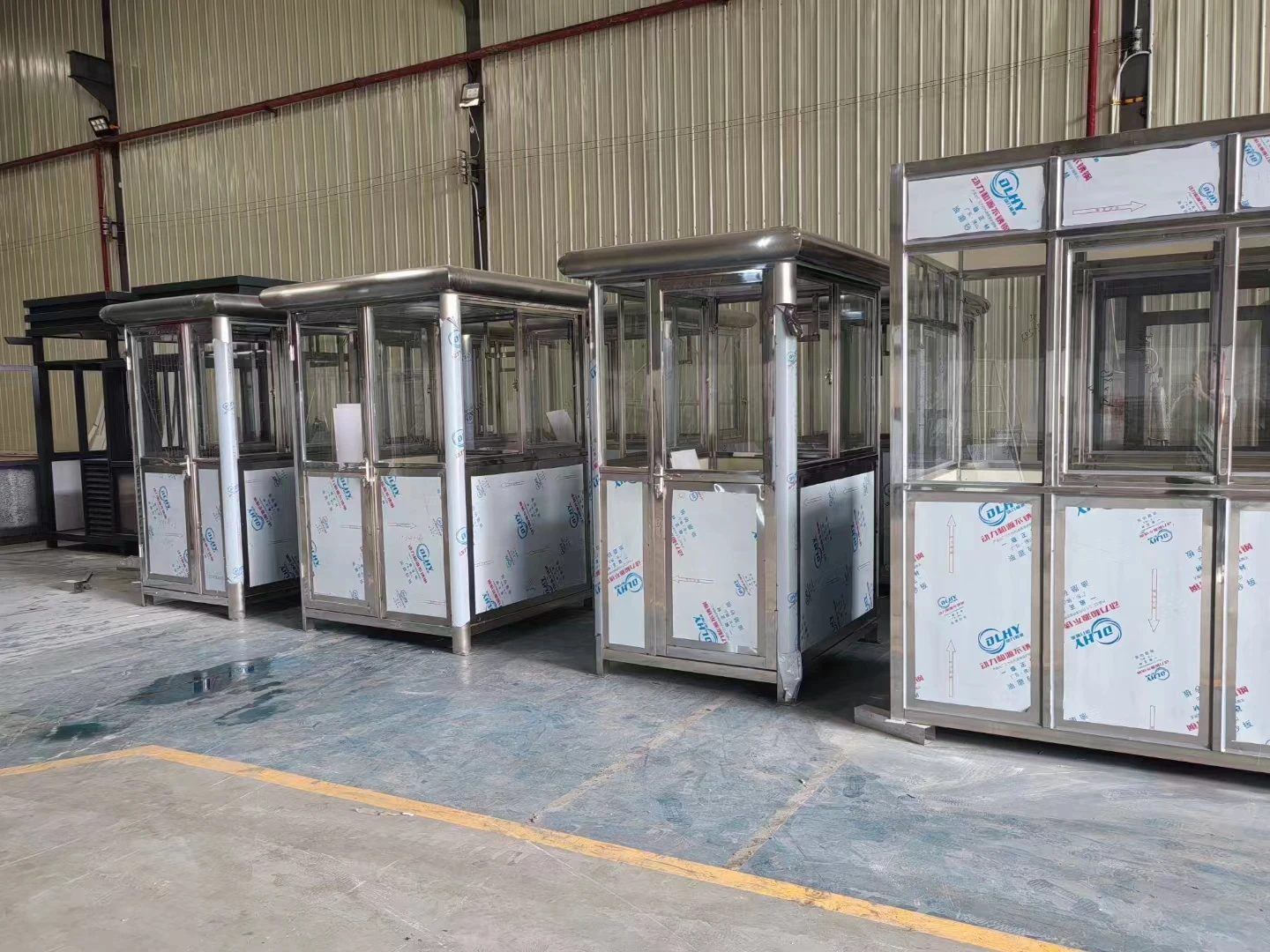 Steel Guard Room EPS Security Cabin Low cost standards foldable detachable portable temporary security kiosk cabin  for sale