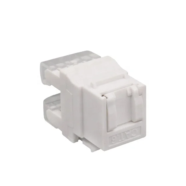 CAT5e CAT6 CAT6a UTP 180 degree RJ45 keystone jack with anti-dust door shutter