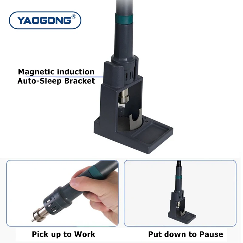YAOGONG 861DW 1000W Auto Sleep Quick Setting SMD Rework Machine Mobile Phone Repair Tools Hot Air Heat Gun Desoldering Station