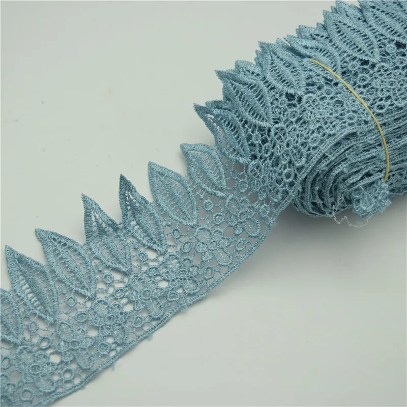 Polyester  Embroidery Lace Designs Elegance  Flower Lace Trim For Clothes
