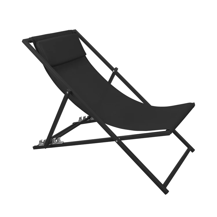 K&B high quality wholesale outdoor custom portable adjustable height folding metal lounge beach chair