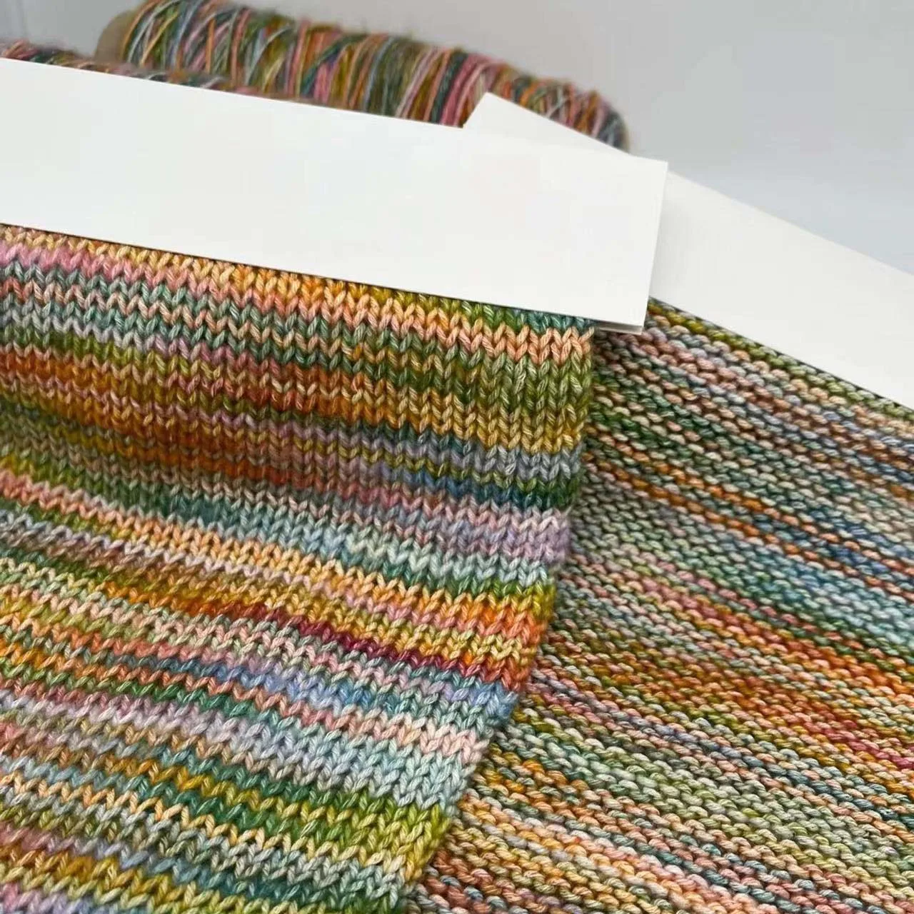 rainbow line cotton yarn soft acrylic & cotton blended knitting and crochet yarn with diy woven handbag crochet yarn