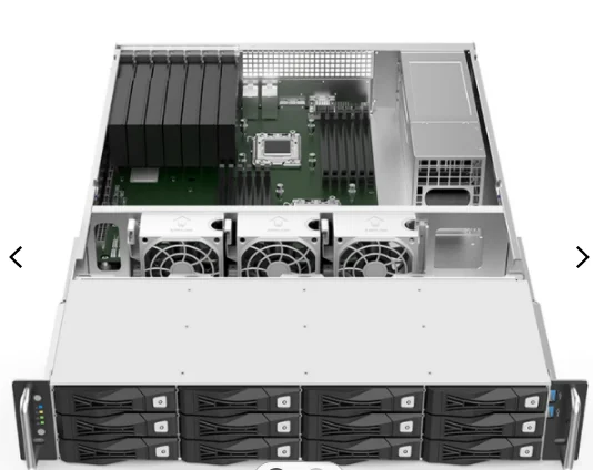 1-4U Rackmount Server case with 24 Hot-Swappable SATA/SAS Drive Bay