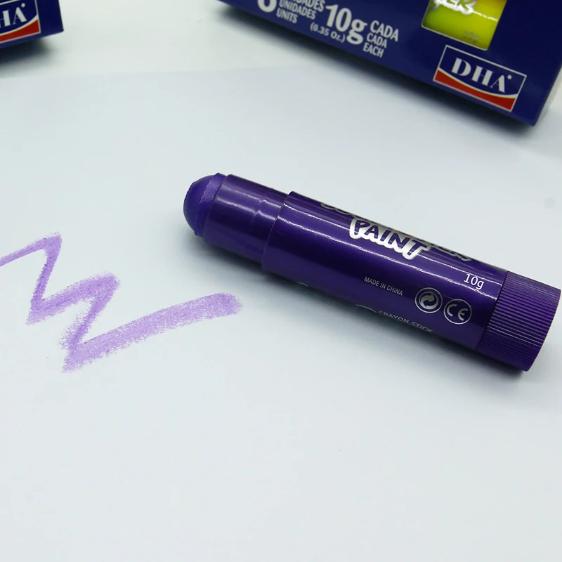 Solid Poster Paint (Metallic ) 10g6pcs/Color Box Non-Toxic Art Drawing Crayon Set Kids Educational Paint Stick