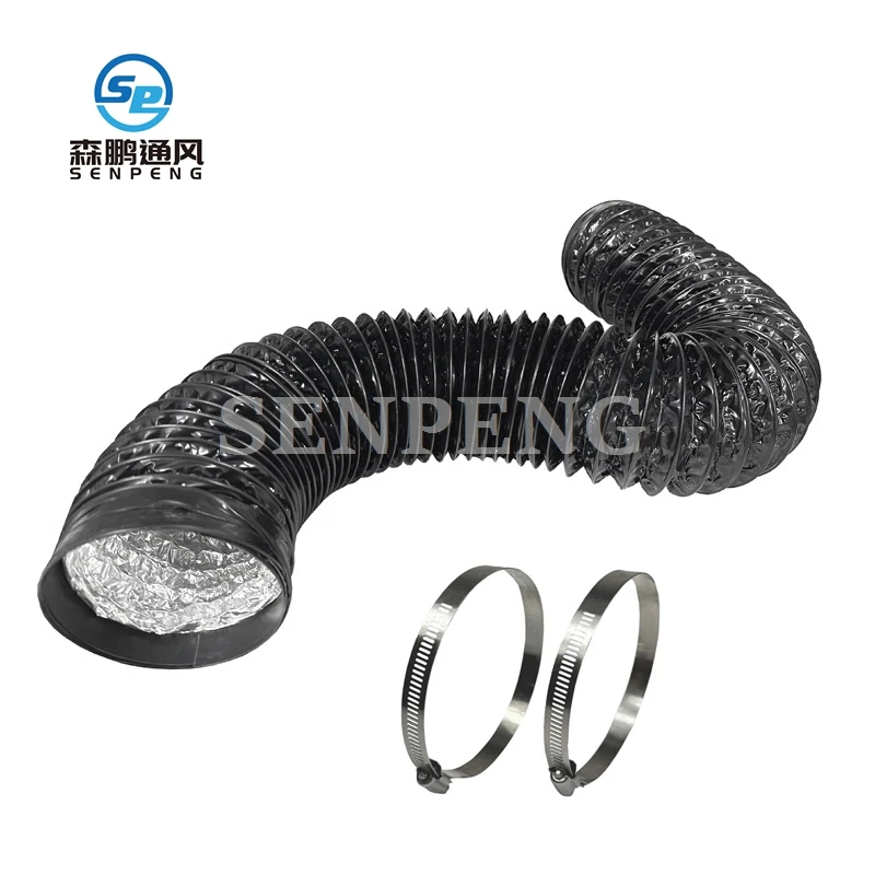HVAC Spare Parts Spiral Type PVC Aluminum Ducting Ventilation Air Ducting