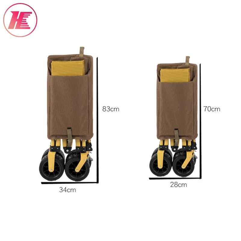 Outdoor Foldable Picnic Camping Wagon Camping Cart Kids Wagon Portable Beach Trolley Cart For Outdoor Garden Beach