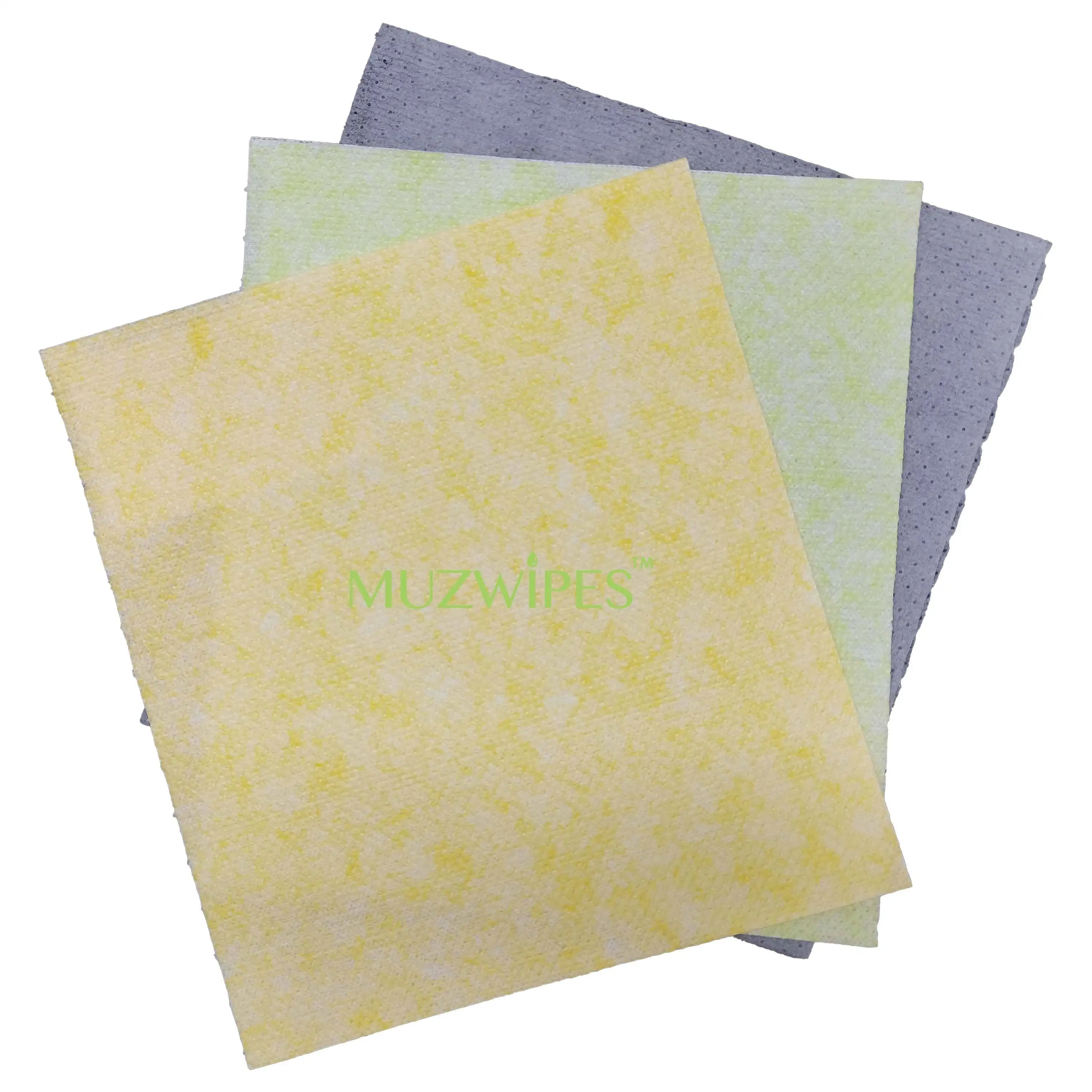 Biodegradable Orange White Embossed Coarse Denier Polypropylene Woodpulp Nonwoven Fabric,