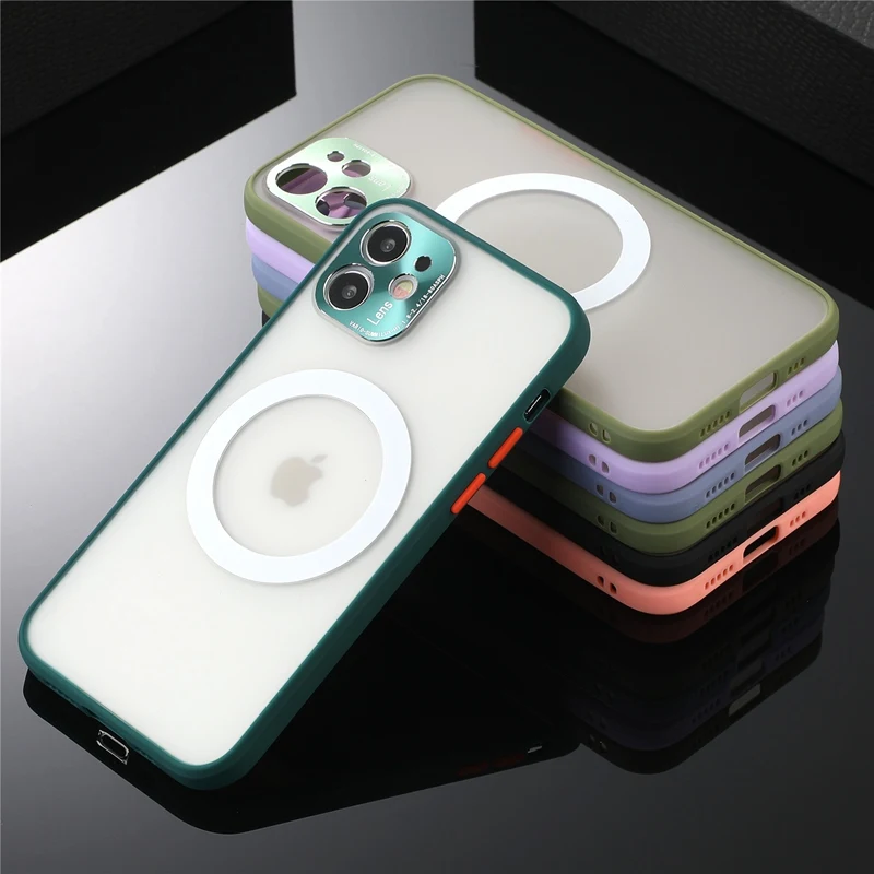 
Wholesale Shockproof Magnetic Magsafing Mobile Cell Phone Case for iPhone XS XR 11 12 Pro Max for Magsafe Case 