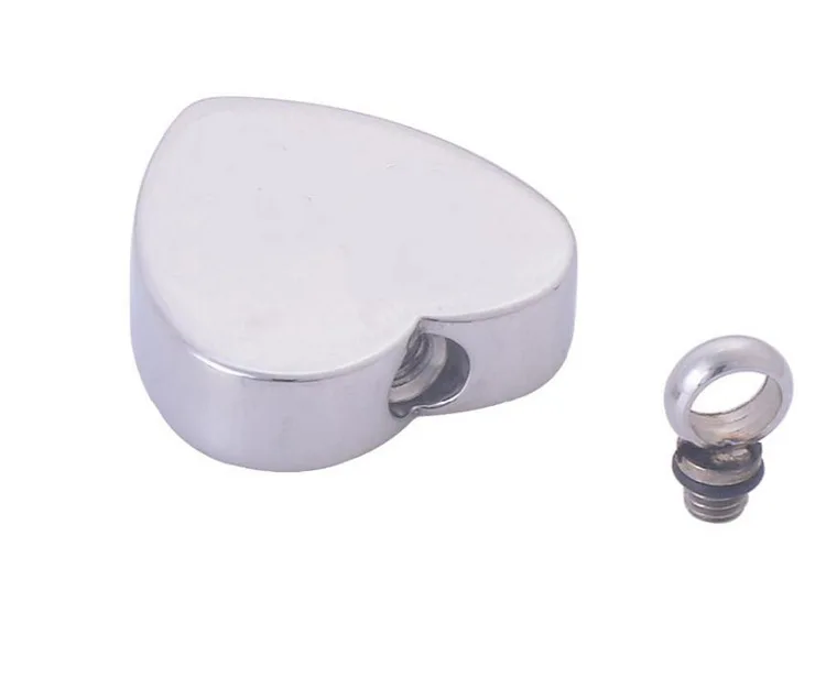 Letterable and Patterned Stainless Steel Glossy Heart Ashes Pendant Always in my heart necklace