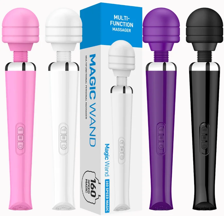 hot selling soft silicone hand held massage vibrator massage wands for neck shoulder back body massager for sex vibration