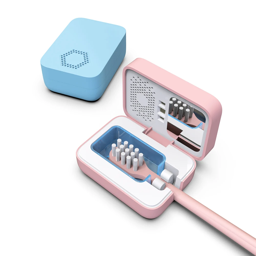 New Travel USB Rechargeable Toothbrush Sterilizer UVC Sanitizer Mini Portable Toothbrush Holder Box