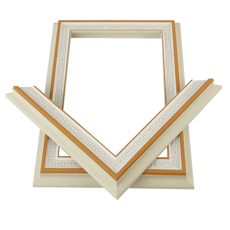 40*29mm natural wood white color plastic frame moulding for photo frame