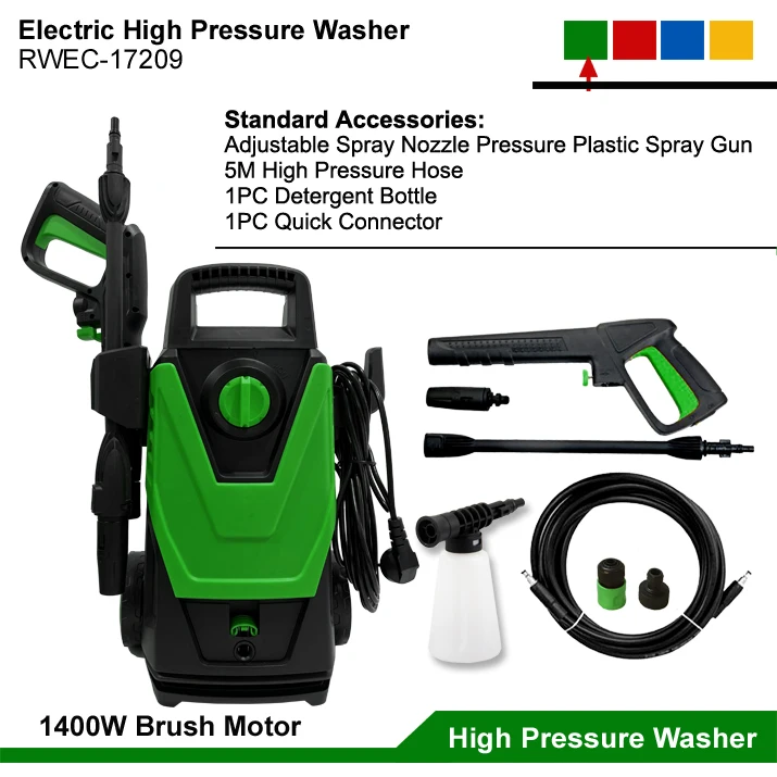1400W Electric Power High Pressure Cleaner Machine Cold Water Jet Pump Portable Pressure Washing Guns Mini Pressure Car Washer