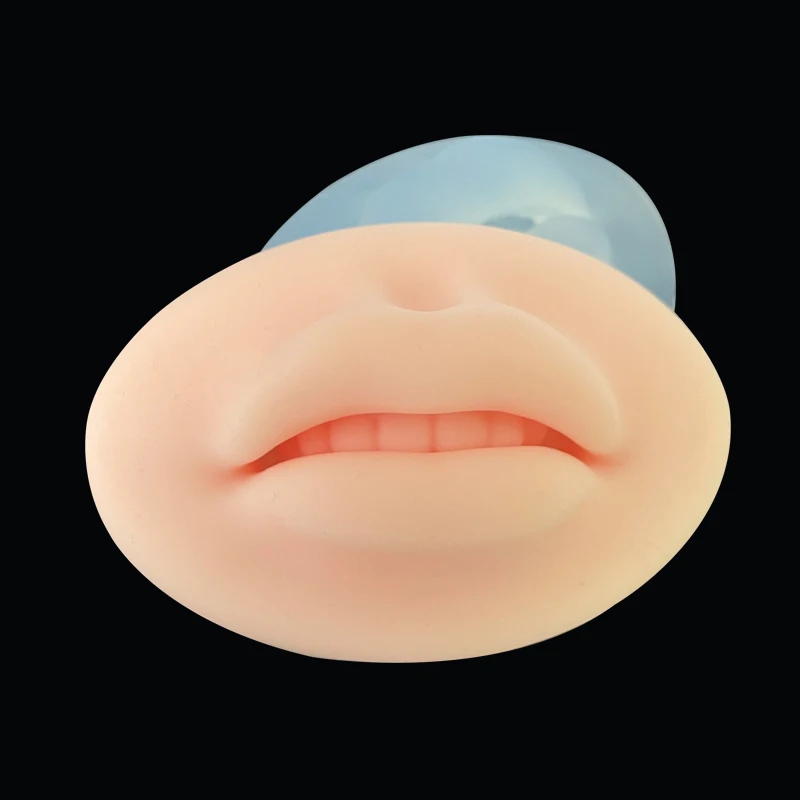 3 Colors Soft Silicone 3D Lip Practice Skin Permanent Makeup Microblading Lip Open Mouth Skin Mannequin