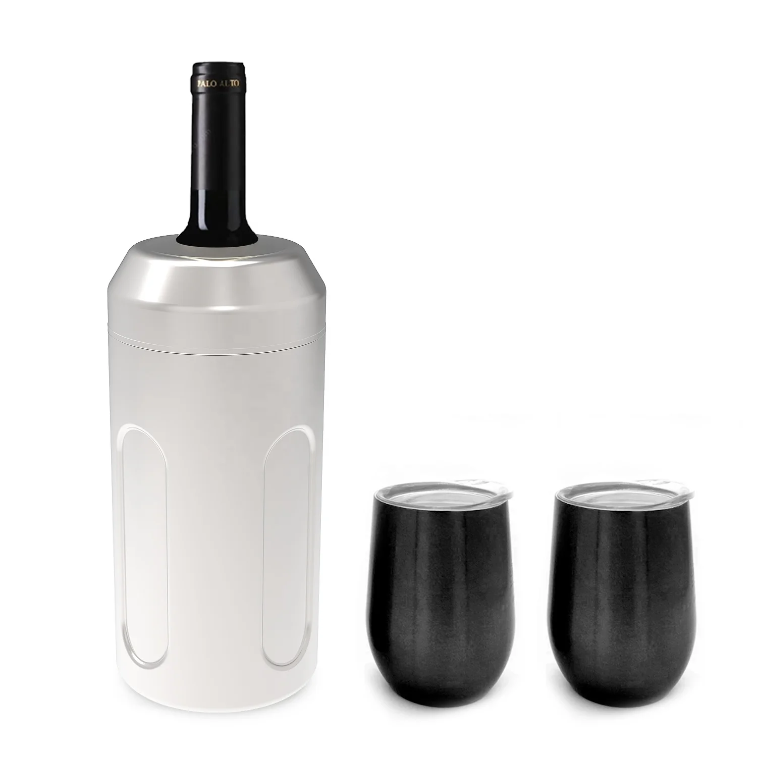 Регулируемый изолированный винный охладитель с двойными стенками, 750 мл, изолятор для винных бутылок с крышками сохраняет вино и шампанское холодным в течение нескольких часов