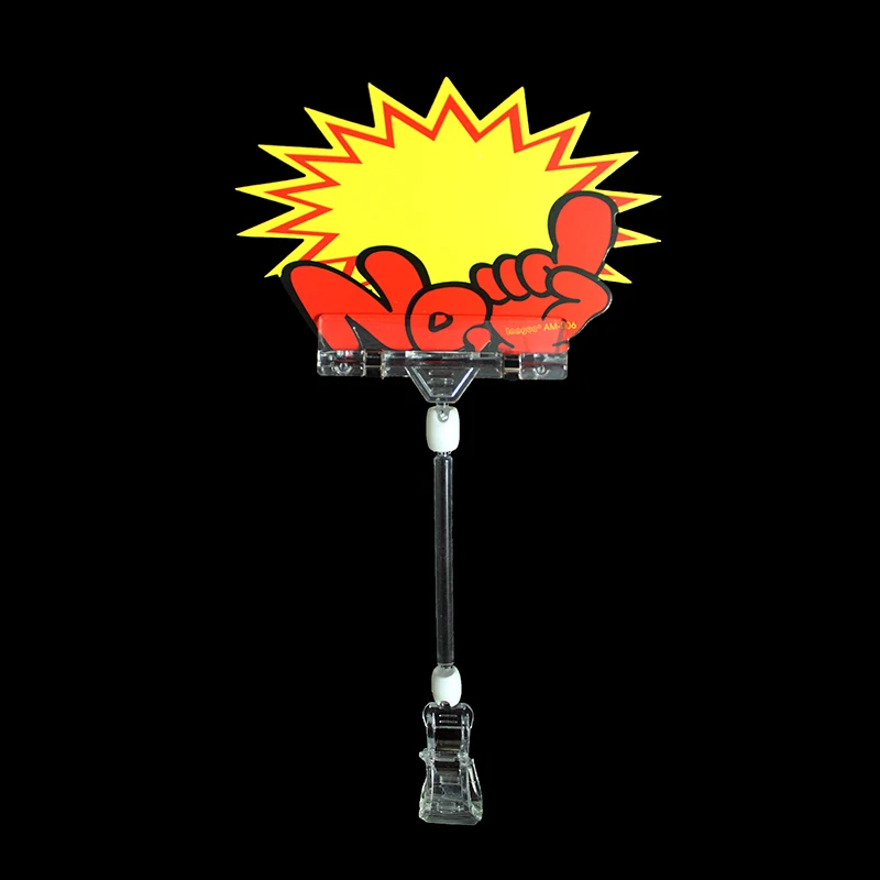 Plastic Display Sign Holder Pop Clips Price Tag Card Holder For Supermarket