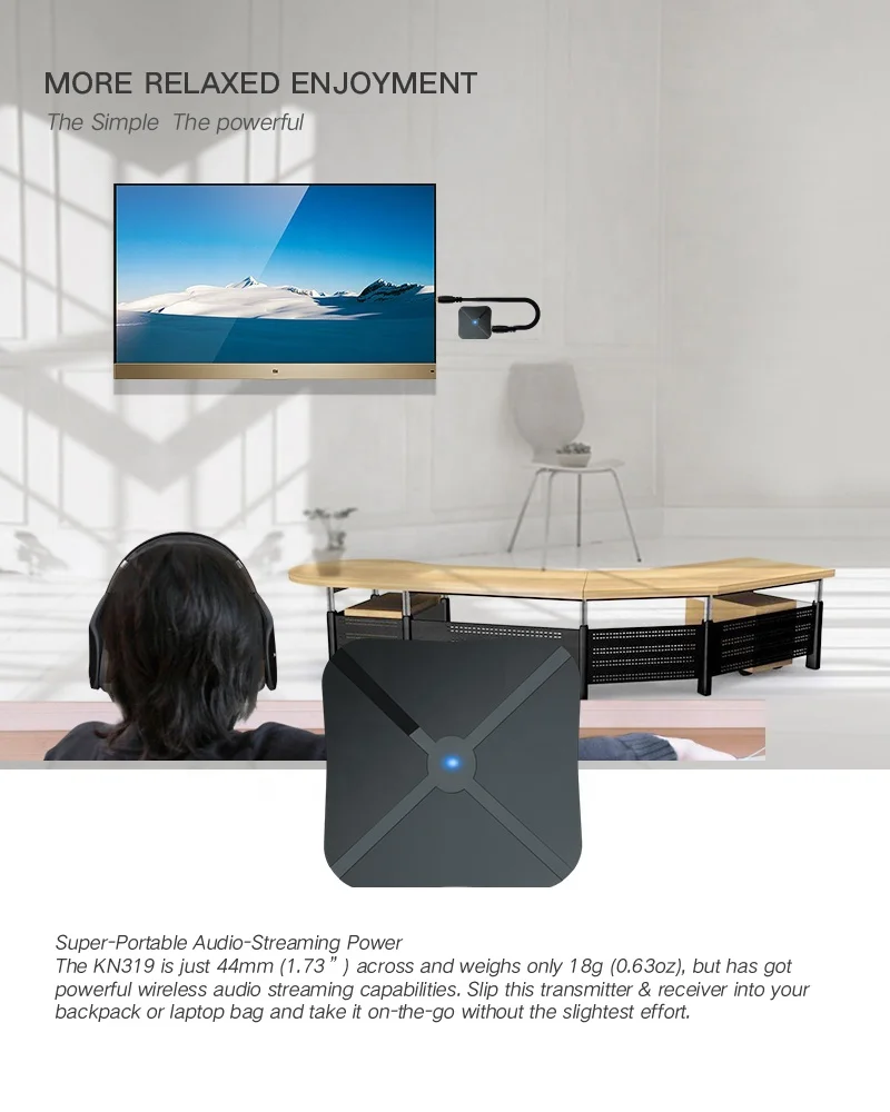
High Quality Aux 3.5mm Jack wireless Transmitter Receiver 2-in-1 Wireless Audio Receiver Adapter 5.0 