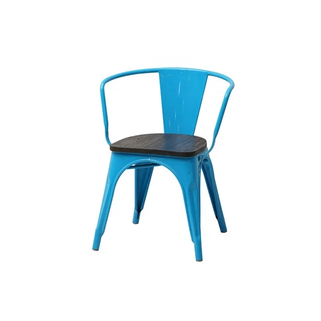 Dining Furniture Living Room Seating Metal Dining Chair Industrial Style Armchair Outdoor Heavy Duty Iron Metal Chair For Dining