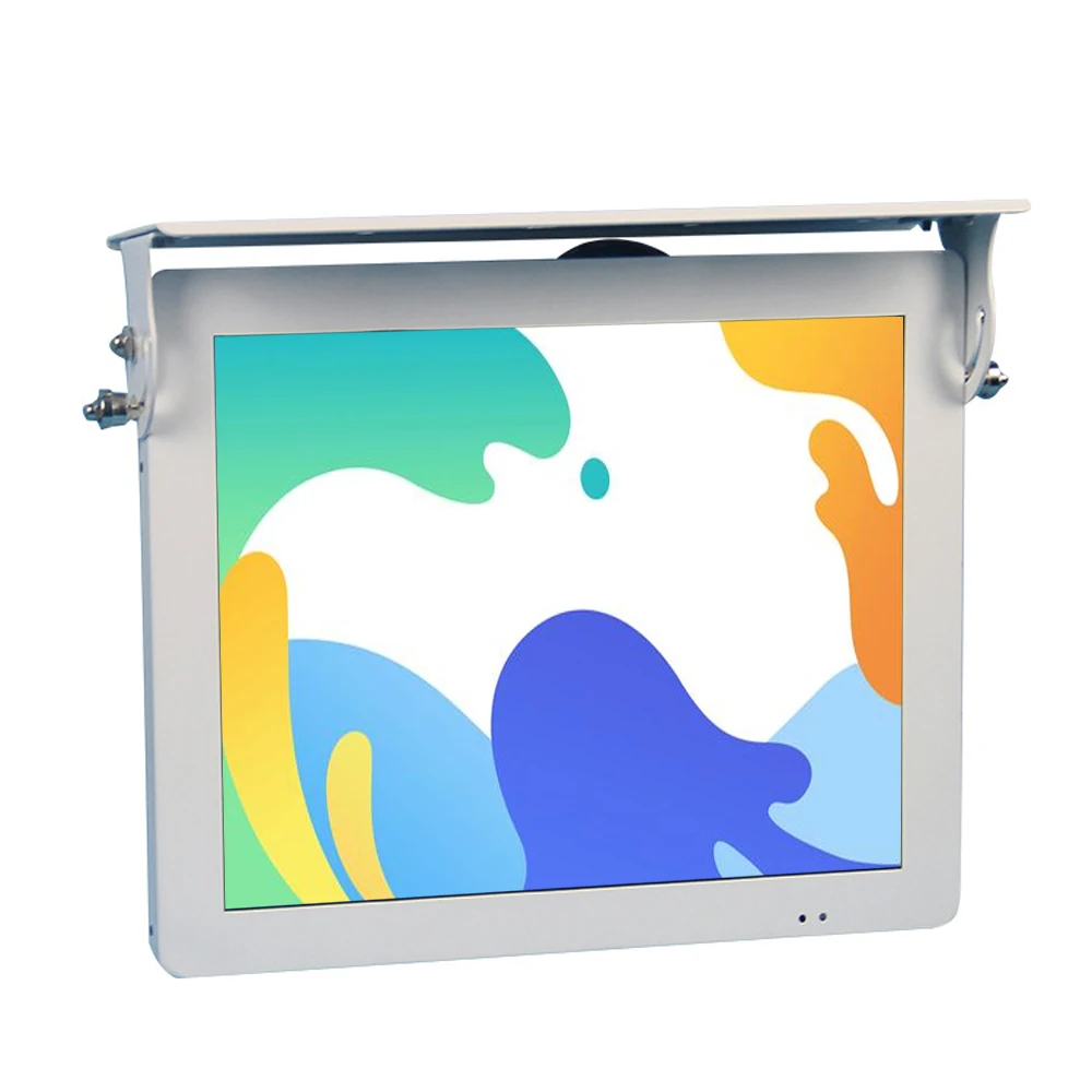 Car Monitor Customized Roof Mounted Bus Folding TV 17 Inch with AV USB Input DC12-24V Metal CE Others Car Light Accessories