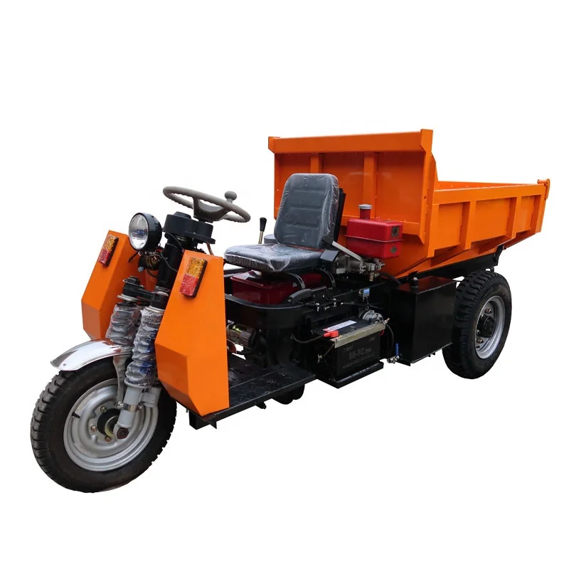 HuanSheng 18 Horsepower Mini Dumper Truck Multifunction Mini Dumper Truck 3 Wheels Mini Dumper Trucks Sale To Peru