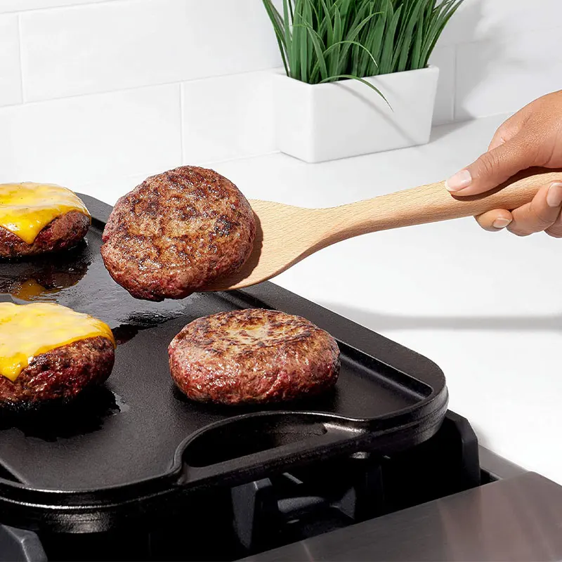 TAOTAOJU professional custom beech wood spatula kitchenware wooden kitchen utensils non-stick spatula