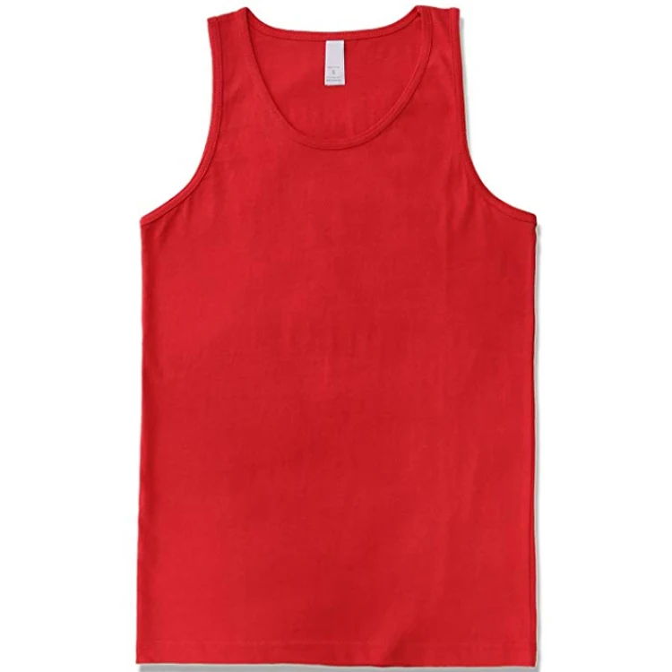 
High quality cotton sport fitness running custom mens gym tank top 