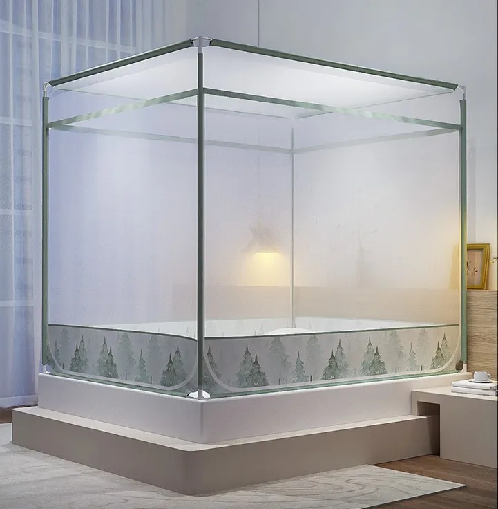 JYZC 100% polyester mosquito net bed canopy square top mosquito nets for bed buy in Thailand baby mosquito net with bed