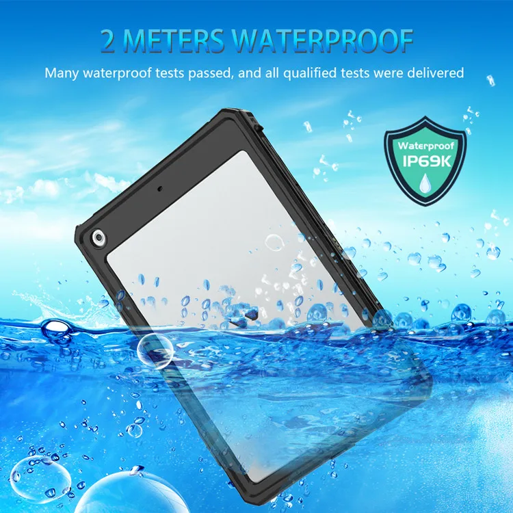 
2019 high quality tpu pc hard cover iP68 waterproof shockproof tablet case for iPad 10.2 