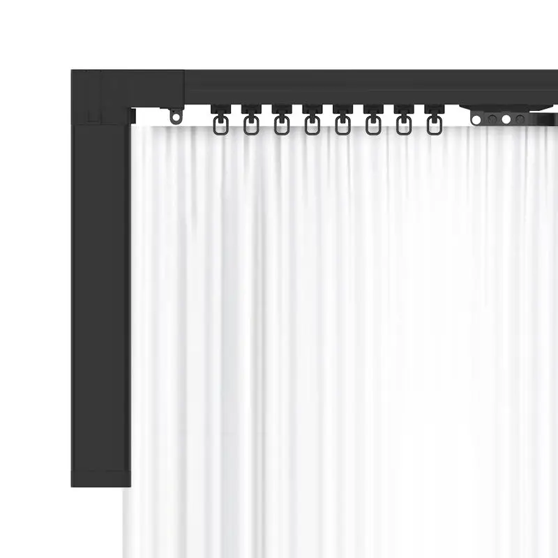 Factory outlet high-quality Black Motor track Remote Smart Curtain Accessories With Motorized Curtain Track