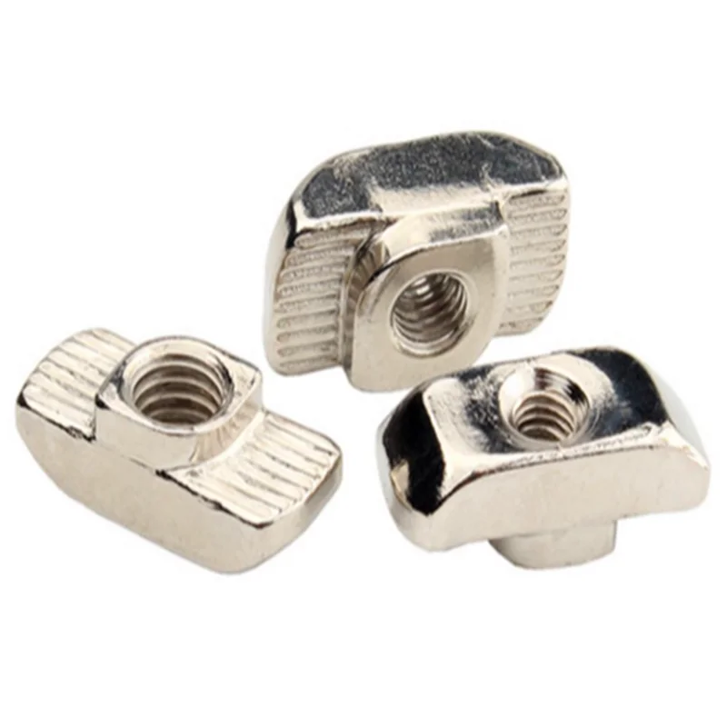2020 3030 4040 4545 Series T Nuts M4 M5 M6 M8 T Slot Nut Hammer Head Fastener Nut for Aluminum Profile