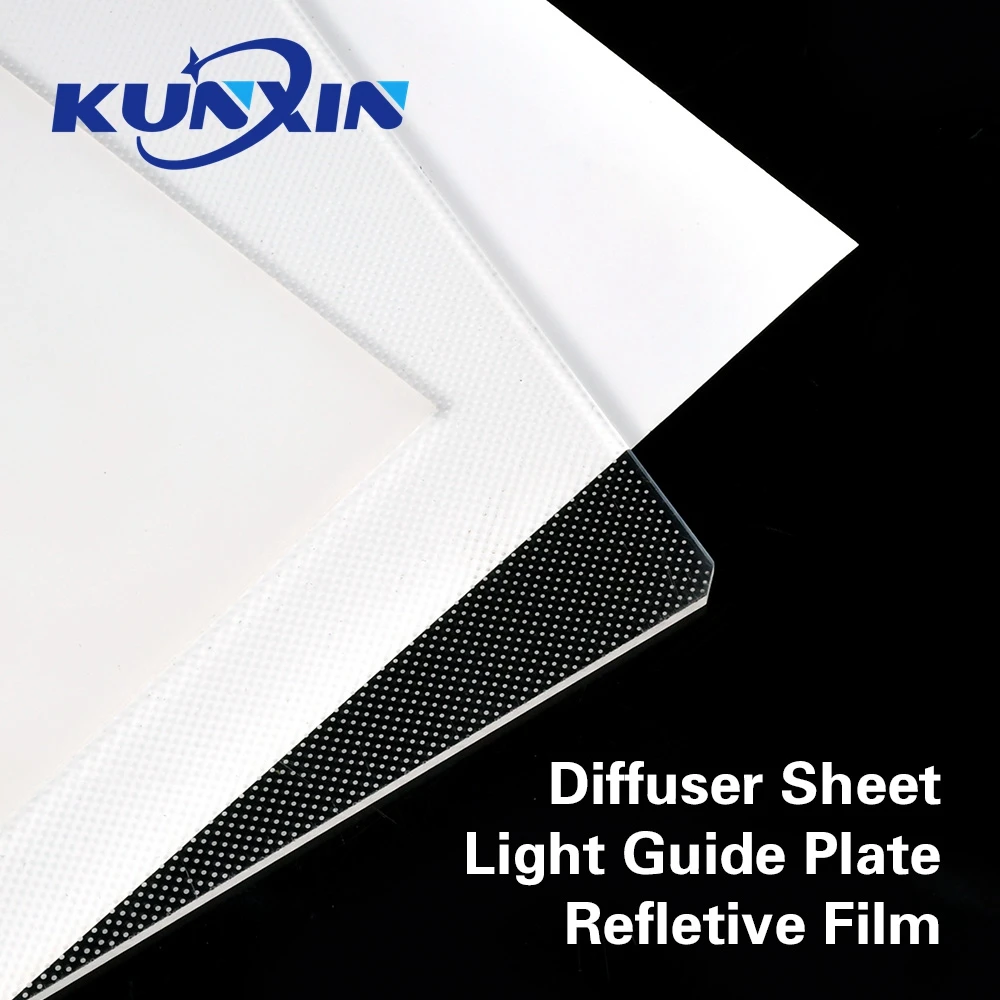 Kunxin Laser Engraving Customized Shape Led Light Optical Milky White PET Reflector Film